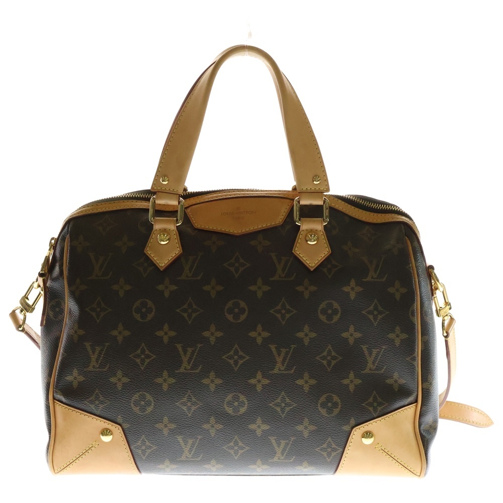 ルイヴィトン モノグラム レティーロPM 2WAYショルダーバッグ ハンドバッグ ボストンバッグ ゴールド金具 ブラウン PVC×レザー M40325拍卖