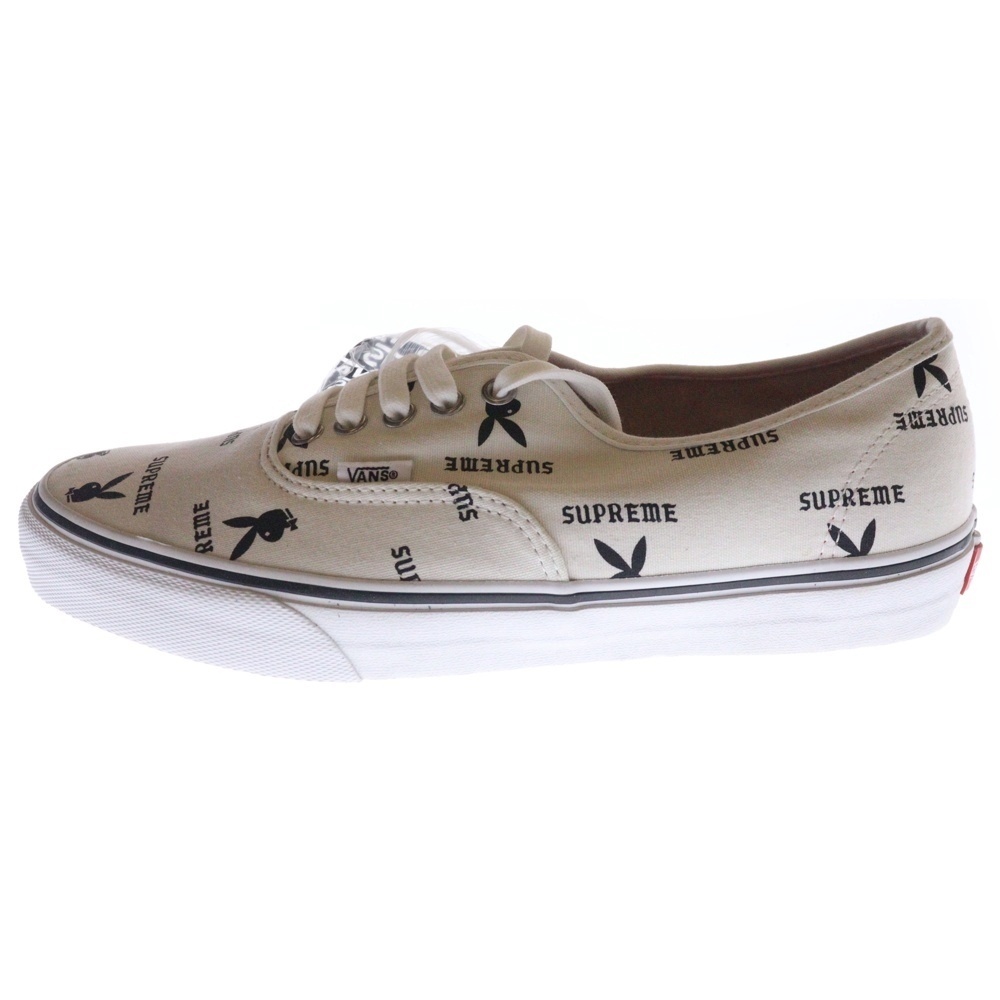 ヴァンズ 14SS × シュプリーム × プレイボーイ オーセンティック プロローカットスニーカー ホワイト US9.5/27.5cm VN-0Q0DD7O拍卖