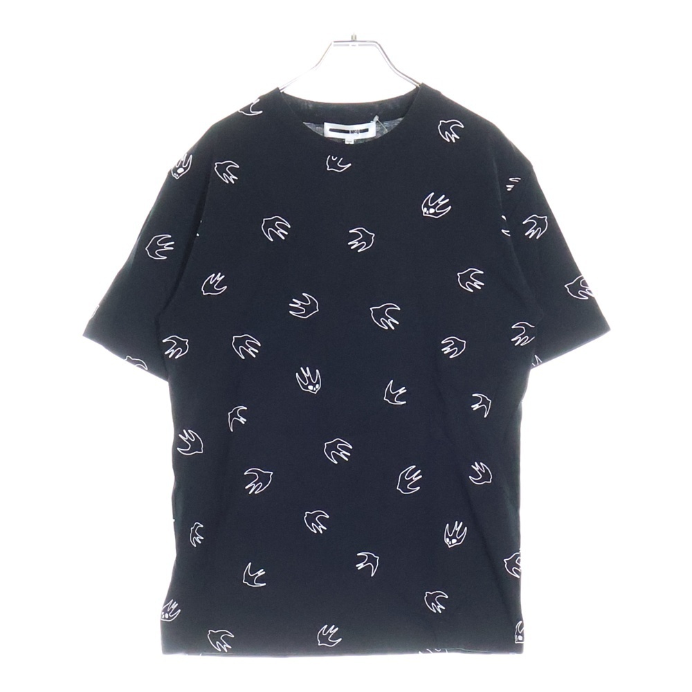 Alexander McQueen アレキサンダーマックイーン Swallow Printing T-Shirt 半袖Tシャツ ブラック 494256 RNJ54拍卖