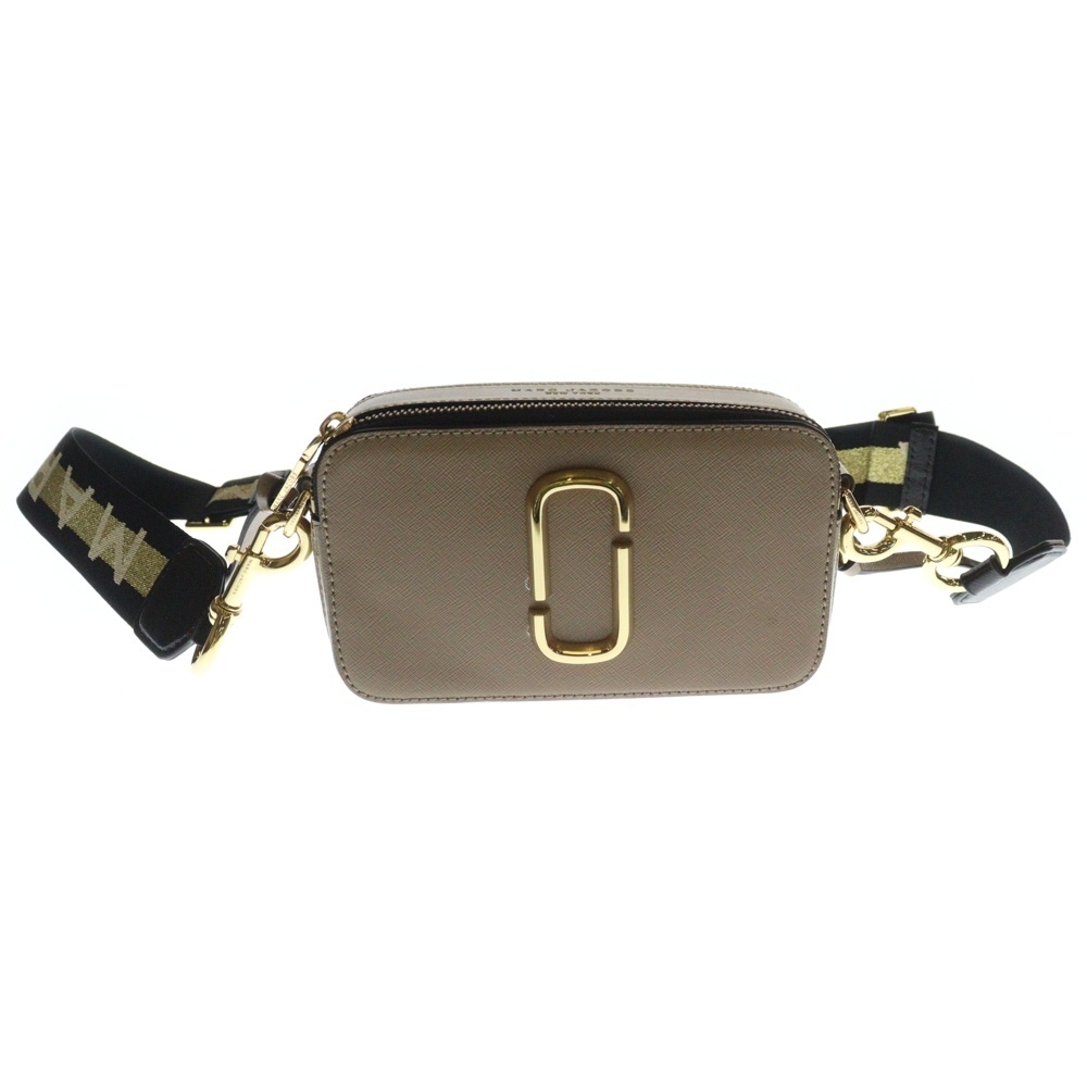 MARC JACOBS マークジェイコブス SNAP SHOT スナップショット レザーショルダーバッグ ブラウン レディース ブラウン×ゴールド拍卖