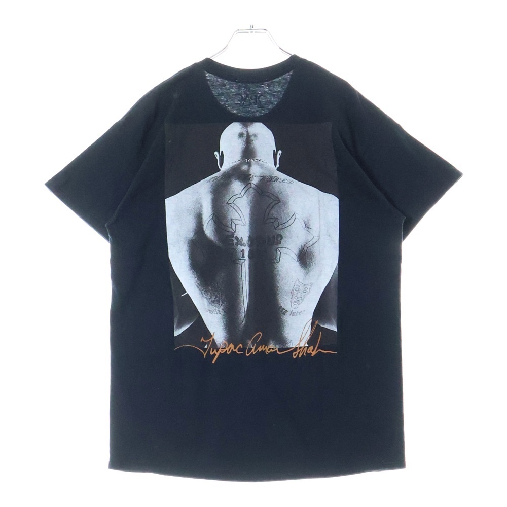 NO BRAND ノーブランド 2PAC バックプリント 半袖 Tシャツ ブラック拍卖