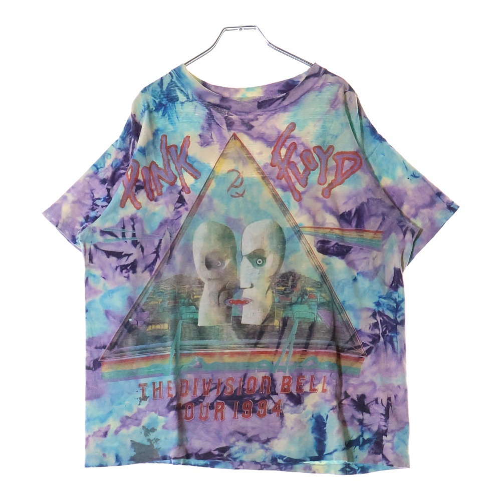 ヴィンテージ 90s ピンクフロイド ディビジョンベルツアー タイダイ染半袖Tシャツ クルーネックカットソー マルチカラー拍卖