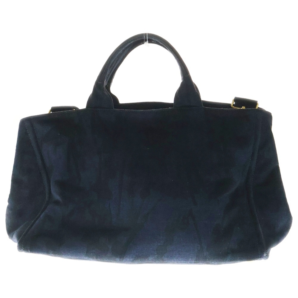 PRADA プラダ カナパトートバッグ 2WAYバッグ ハンドバッグ ショルダーバッグ デニム インディゴブルー ゴールド金具拍卖