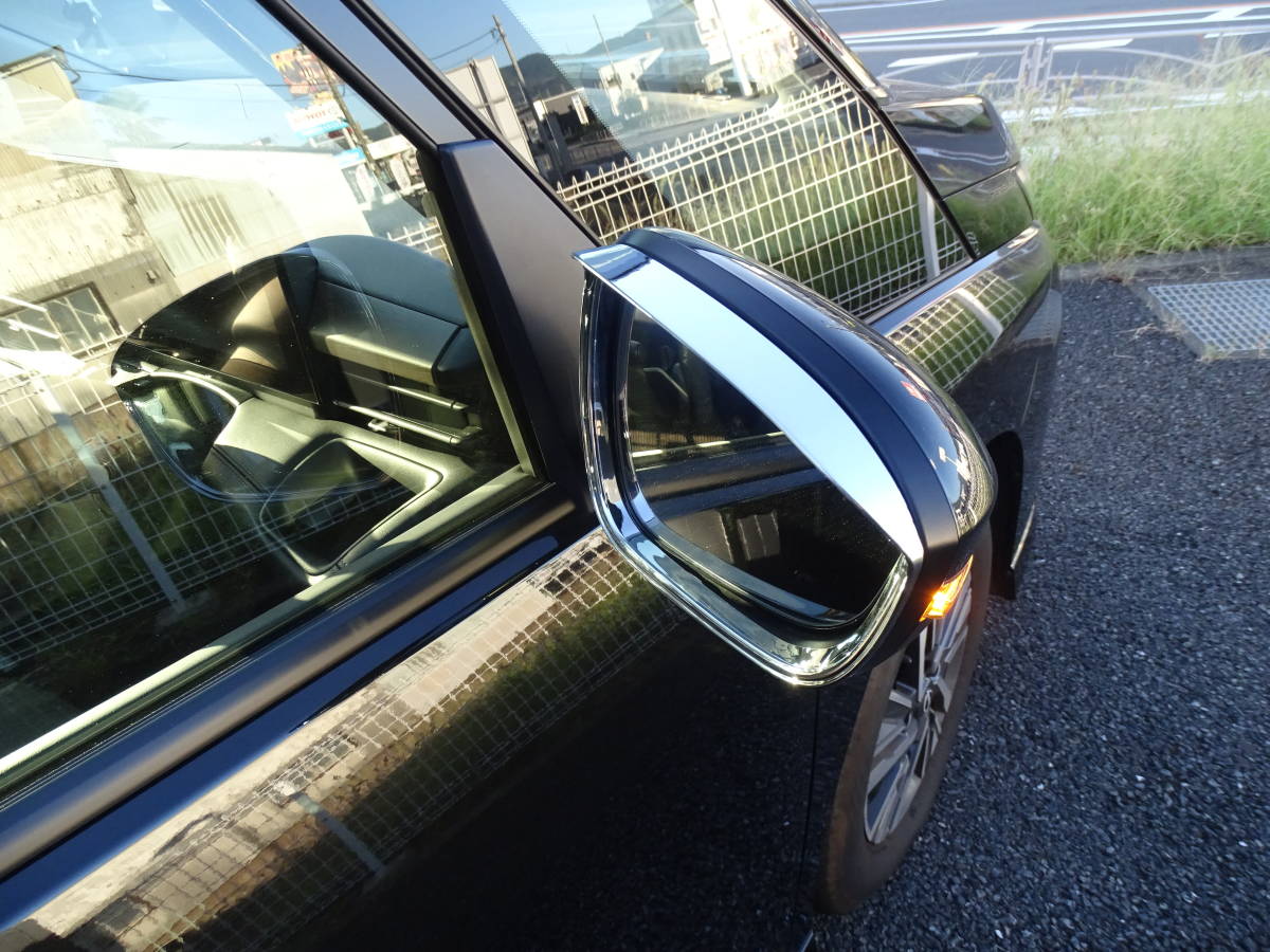 売り切り!日産 セレナ C28系 全車適合 光沢 鏡面メッキドアミラーバイザー ミラーカバー 左右 かんたん貼り付け 左右セット拍卖