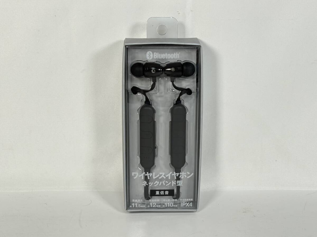 S) ワイヤレスイヤホンネックバンド型 黒 Bluetooth 多摩電子工業 S7H1207拍卖