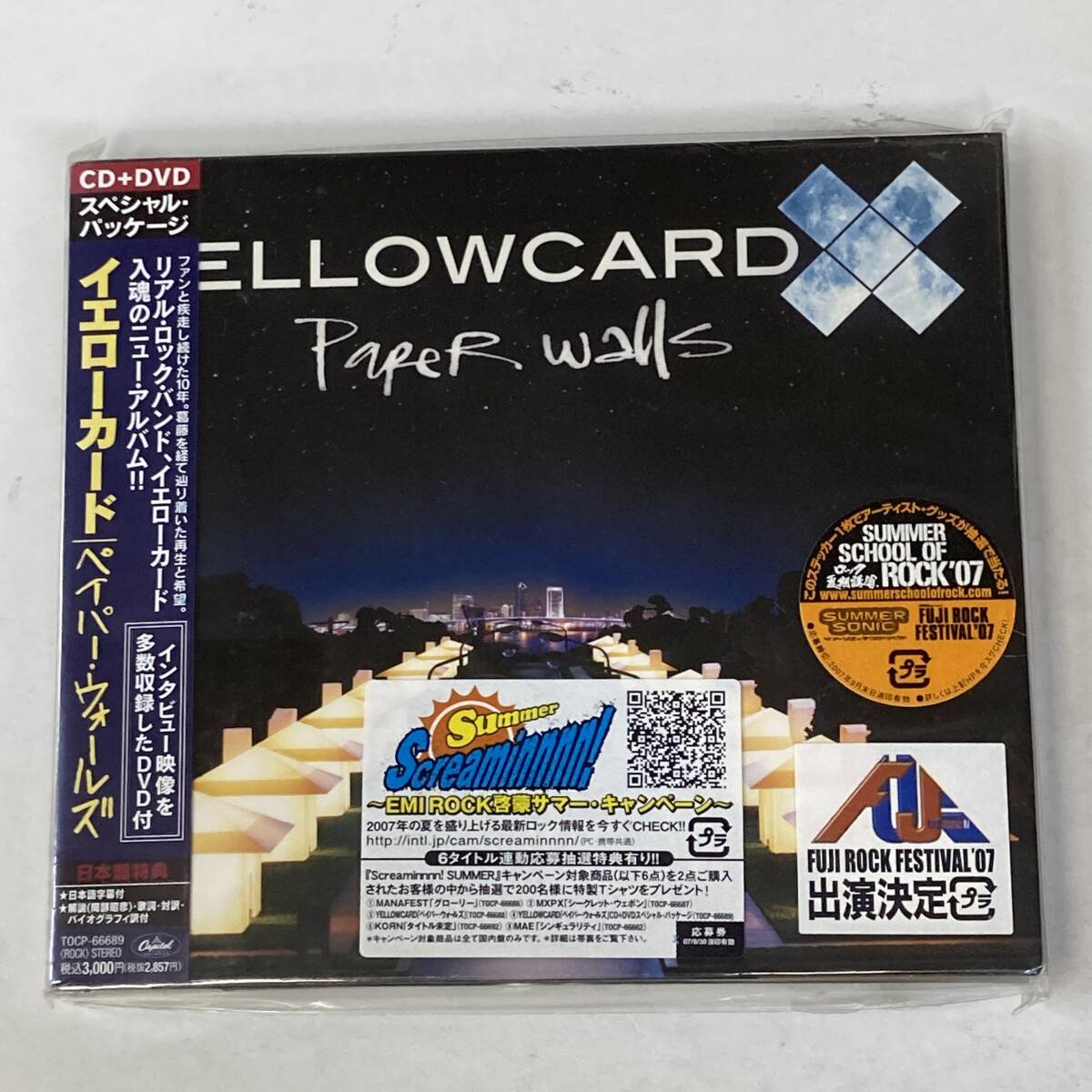 PR1323 CD *YELLOWCARD* PAPER WALLS DVD付拍卖