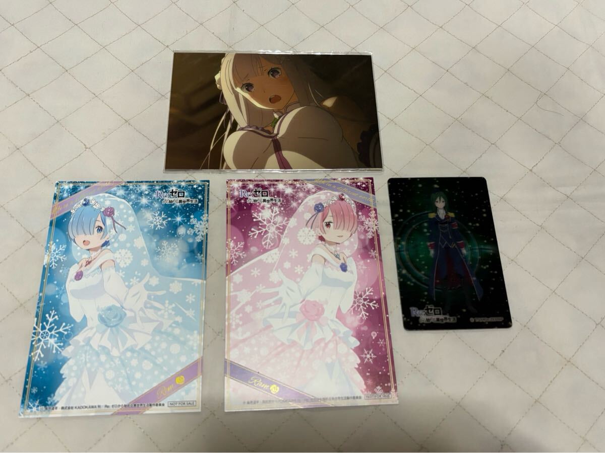 Re:ゼロから始める異世界生活★ポストカード セット イラストカード 3Dカード リゼロ Re:ゼロ エミリア レム ラム クルシュ拍卖