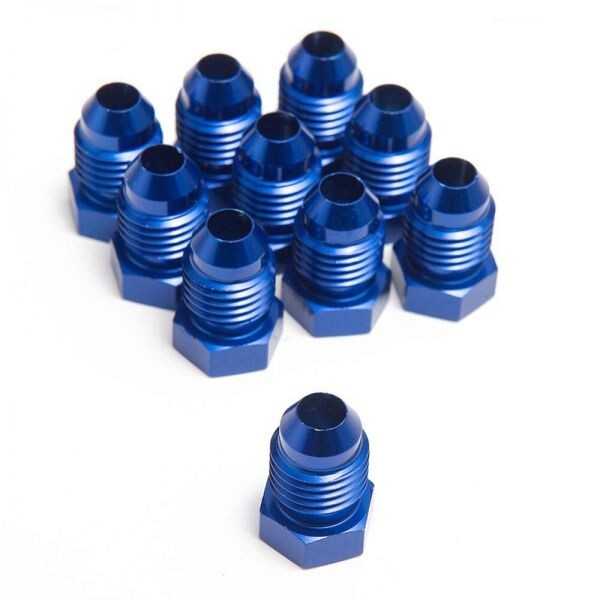 AN4 フィッティング メクラ アダプター ブルー 汎用 オイルクーラー 冷却水 燃料 :17 C1 O拍卖