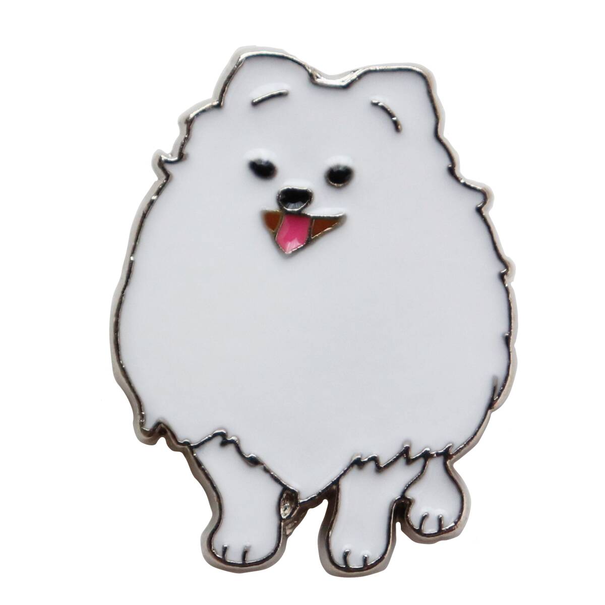 ピンバッジ ポメラニアン かわいい犬をデザインしたピンズ 合金製 2cm×2.5cm拍卖
