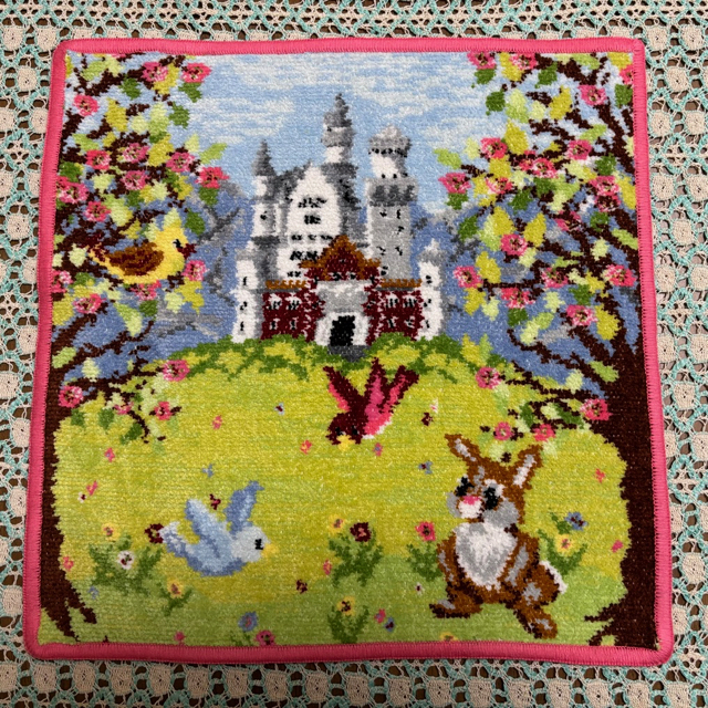 ★新品 フェイラー FEILER タオルハンカチ Kids Castle 春 スプリング お城 キャッスル うさぎ 野の小動物 シュニール織拍卖
