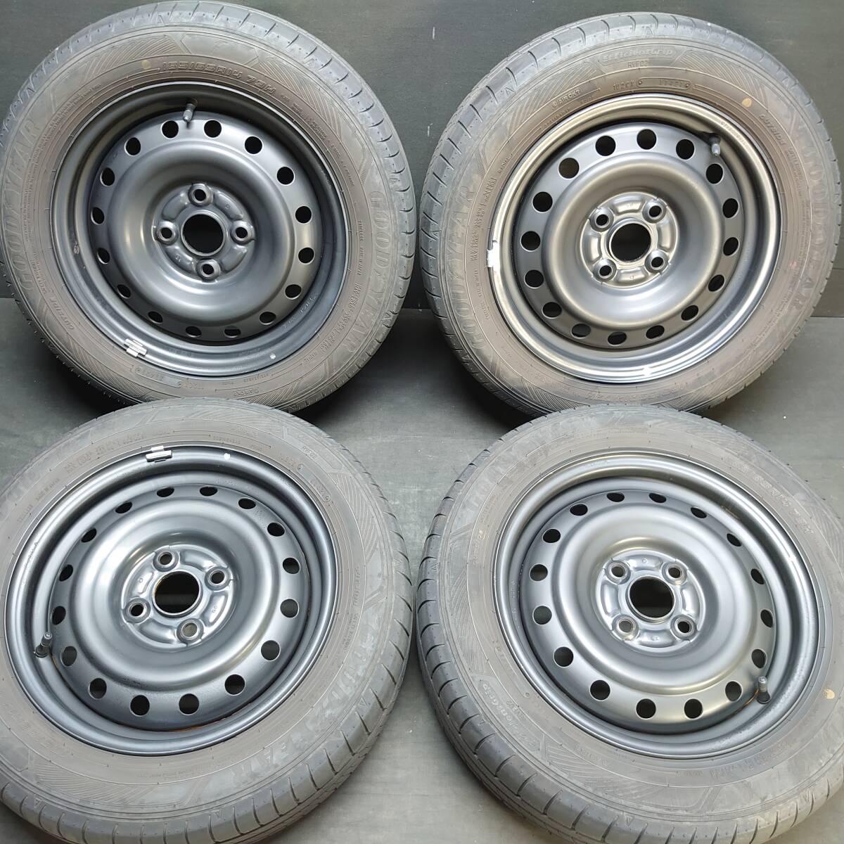 ★☆ トヨタ純正 グッドイヤー 165/65R14 タンク デュエット パッソ ルーミー PCD100/+40 #24711 ☆★拍卖