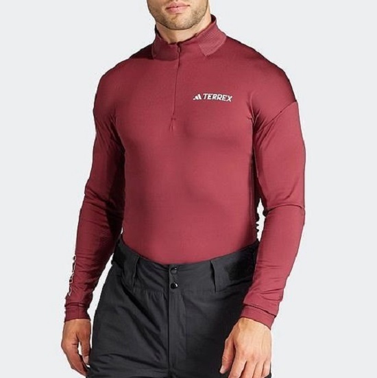 アディダス XS テレックス XPERIOR ロングスリーブ Tシャツ 定価12100円 シャドーレッド 長袖 アウトドア トレッキング拍卖