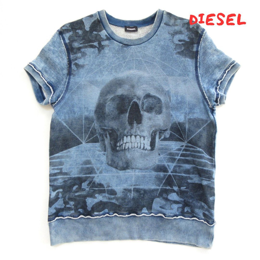 【DIESEL】ディーゼル スカルプリント 半袖 トレーナー 0336拍卖
