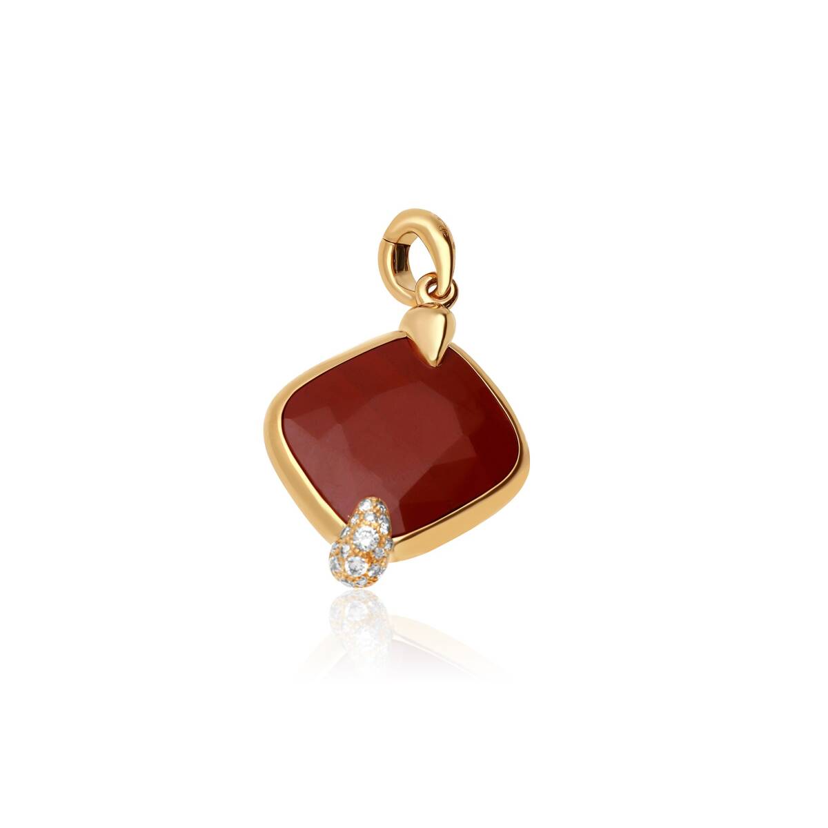 Pomellato 新品未使用 化粧箱入り 保証書付き ポメラート ポートレート ペンダント ジャスパー ダイヤモンド 0.52ct ネックレスチャーム拍卖