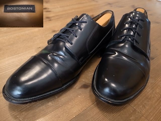 BOSTONIAN ボストニアン 革靴 黒 ストレートチップ レザーシューズ USA仕入 サイズ 12M 約 30㎝拍卖