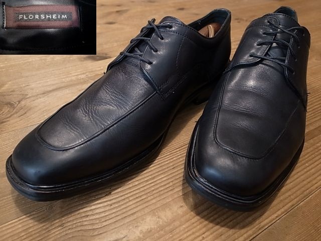 FLORSHEIM フローシャイム 革靴 黒 Uチップ レザーシューズ USA仕入 サイズ 10EEE 約 28㎝拍卖