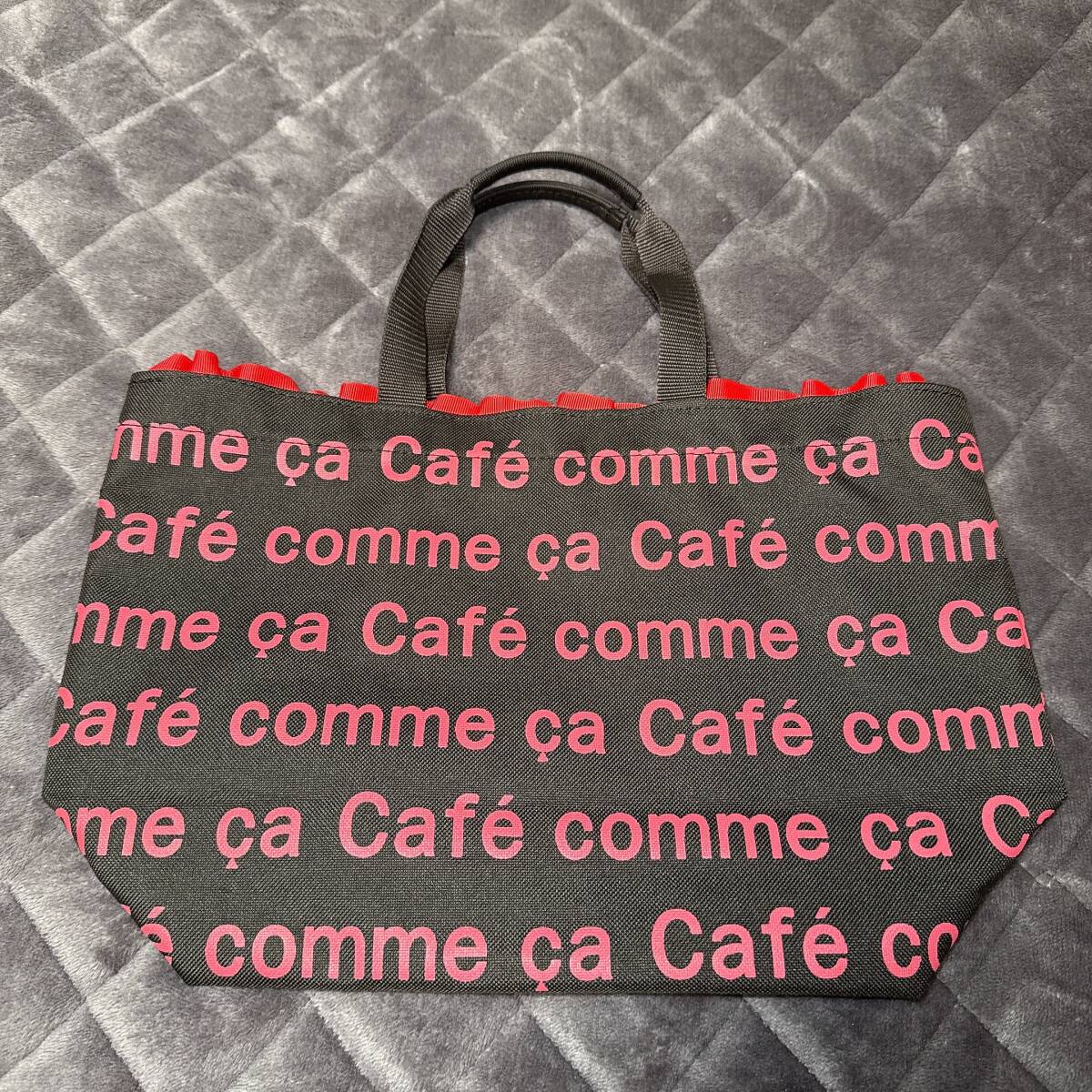 【未使用品】 cafe comme ca カフェコムサ トートバッグ ランチトート お出かけ お買い物 旅行 ショッピング トラベル拍卖
