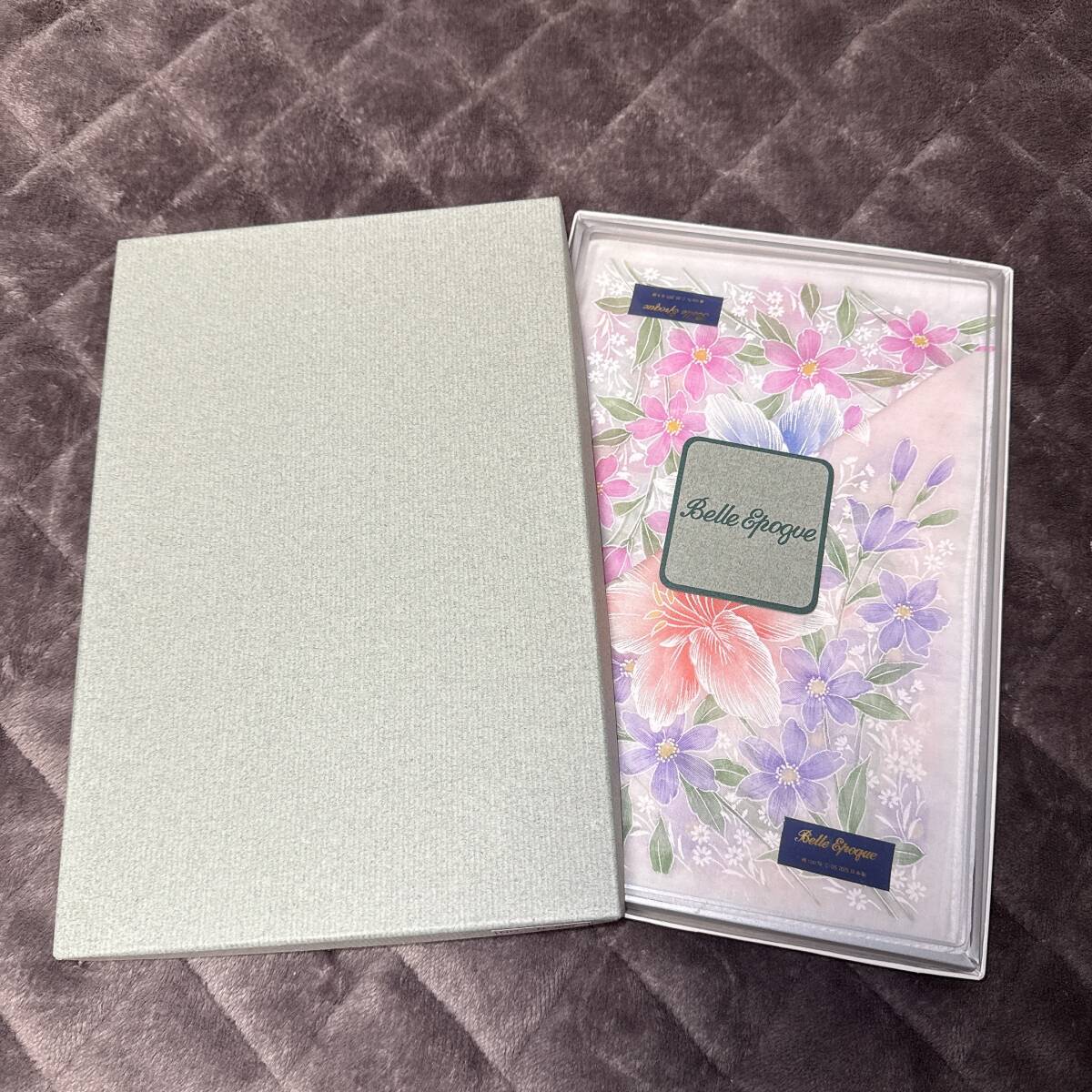 【新品未開封品】 Belle Epoque ベルエポック レディース ハンカチ 花柄 箱付き ハンドタオル拍卖