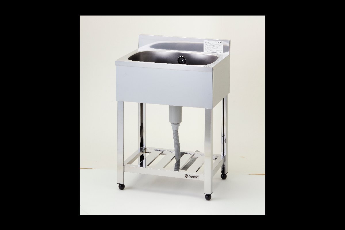 ★新品 シンク KP1-600 1槽シンク 一槽シンク 幅600奥行450高さ800㎜ 厨房 業務用 ステンレスシンク 流し台 店舗 ●送料込拍卖