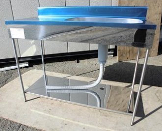 ★新品 ポータブルシンク 幅1000 1槽シンク一槽シンク水切り付 作業台付ステンレス流し台 EKPM1-1000R イベント レジャー●送料込拍卖