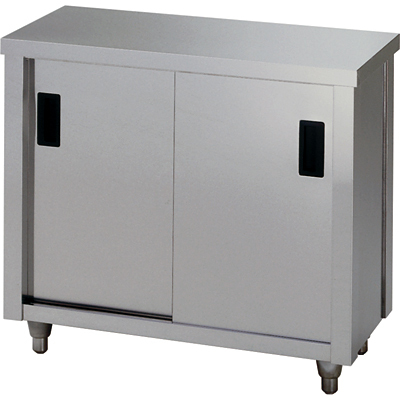 ★新品 幅1200x750 厨房 引戸キャビネット 調理台 作業台 AC-1200Y 店舗 ステンレス台 ●送料込拍卖