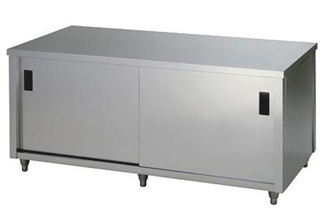 ★新品 幅1200 両面引違戸 引戸キャビネット 調理台 作業台 ACW-1200L ステンレス台 店舗●送料込拍卖