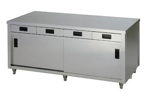 ★新品 幅1200 両面引出し付引違戸 引出引戸キャビネット 調理台 作業台 ACWO-1200L ステンレス台 店舗●送料込拍卖