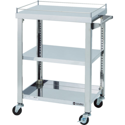 ★新品 幅900x450 天板4方コボレ止め付 ワゴン台 3段 キャスター台 4GWG3-900K 店舗 作業台●送料込拍卖