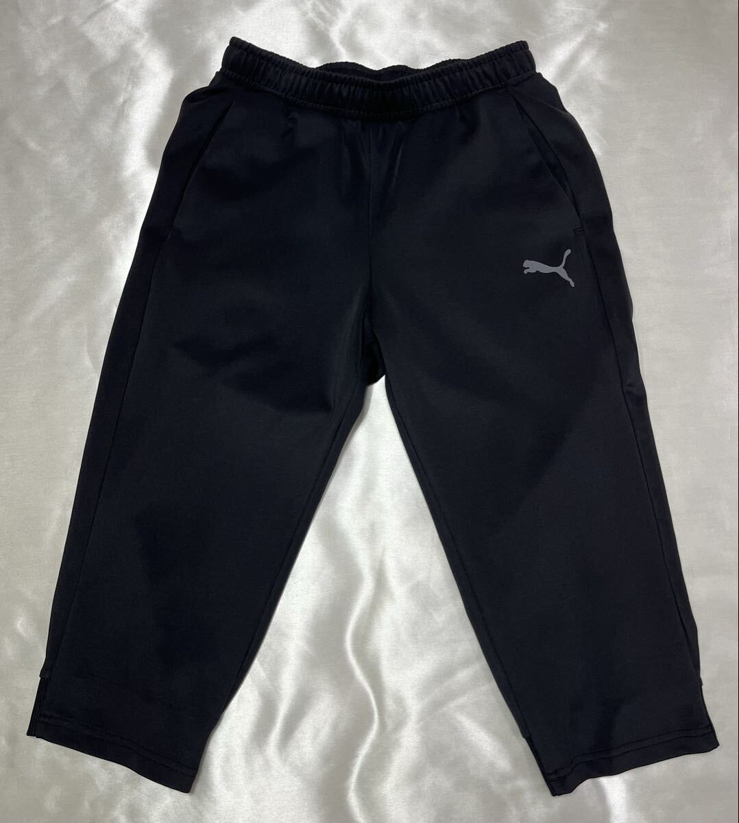 美品 PUMA プーマ クロップドパンツ ブラック S ジャージ拍卖