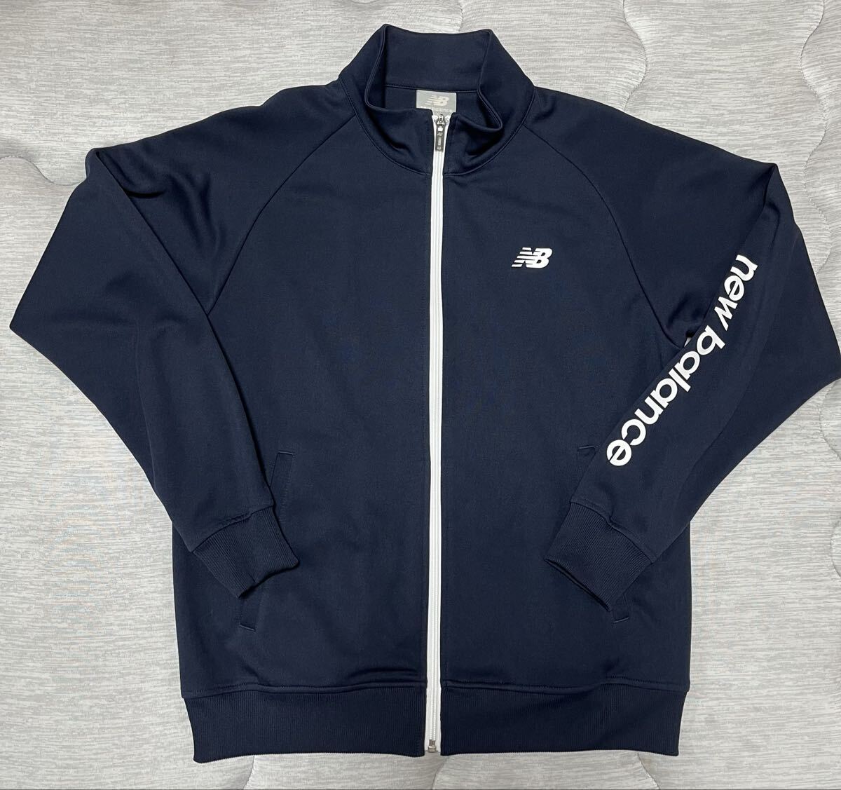 美品 ニューバランス new balance アウター ジャケット ジャージ ウォームアップジャケット ネイビー M拍卖