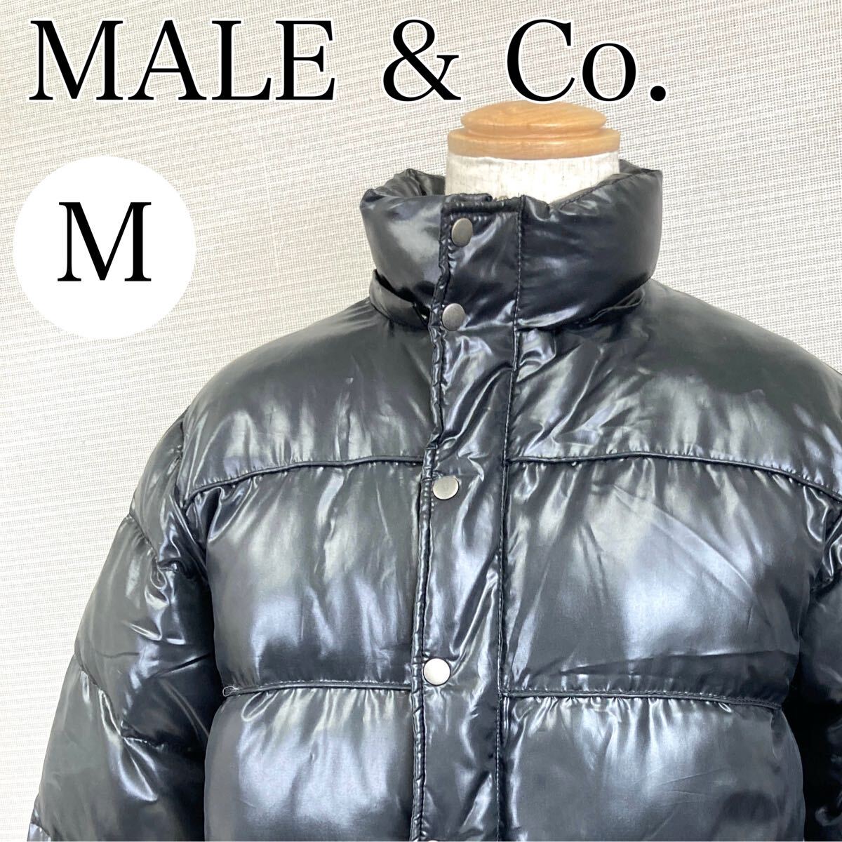 【A4107】 MALE & Co. メイルアンドコー Mサイズ アウター ジャケット ドローコード ブラック(黒) メンズ 長袖 スタンドカラー カジュアル 拍卖
