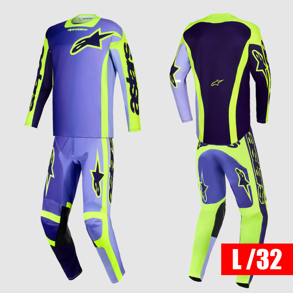 【2026年モデル】ALPINESTARS RACER ”PORTL ジャージパンツセット パープルイエローフロー L/32サイズ 【送料サービス】拍卖