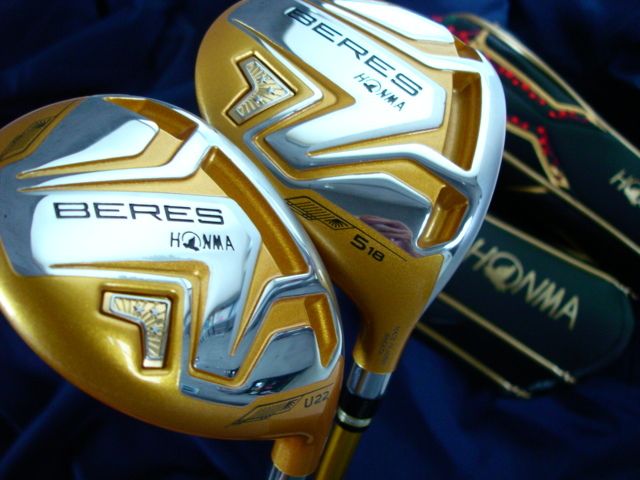 本間ゴルフ◆◆ 最高級 会津 金 ホンマ ベレス BERES AIZU GOLD 5w + UT 22度 3S-SR-FLEX<3星★★★ゴールドグレート>◆◆貴重な美品!!!拍卖