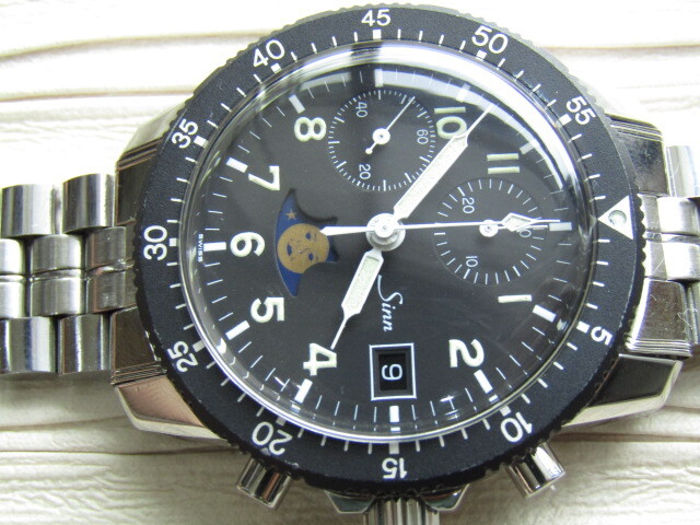 限定 SINN ムーンフェイス 103 クロノグラフ 自動巻 OH済拍卖