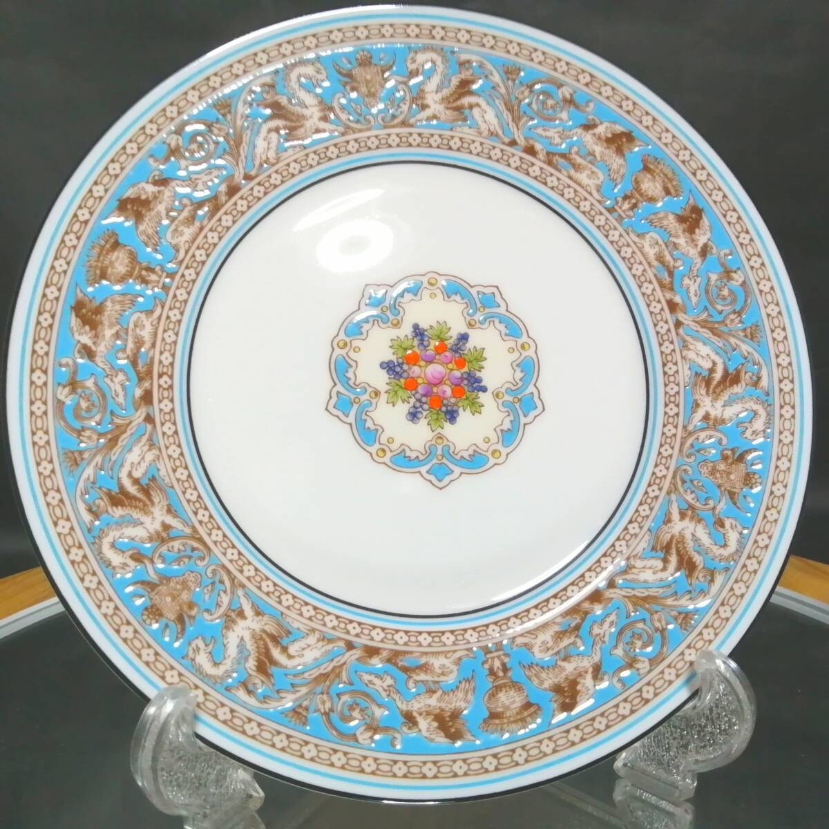18CM 未使用◇自宅保管 ウェッジウッド フロレンティーンターコイズ プレート WEDGWOOD ※追加出品予定あり拍卖