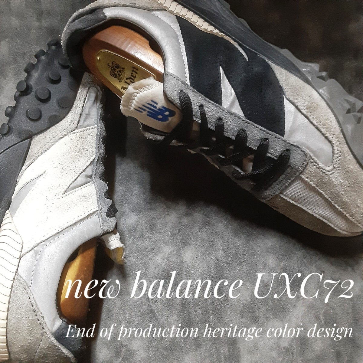 最値!定14300円!生産終了!ヘリテージカラー!70's再構築!高性能レトロランニング!ニューバランス UXC72高級スニーカー!グレー!灰色黒 26cm拍卖