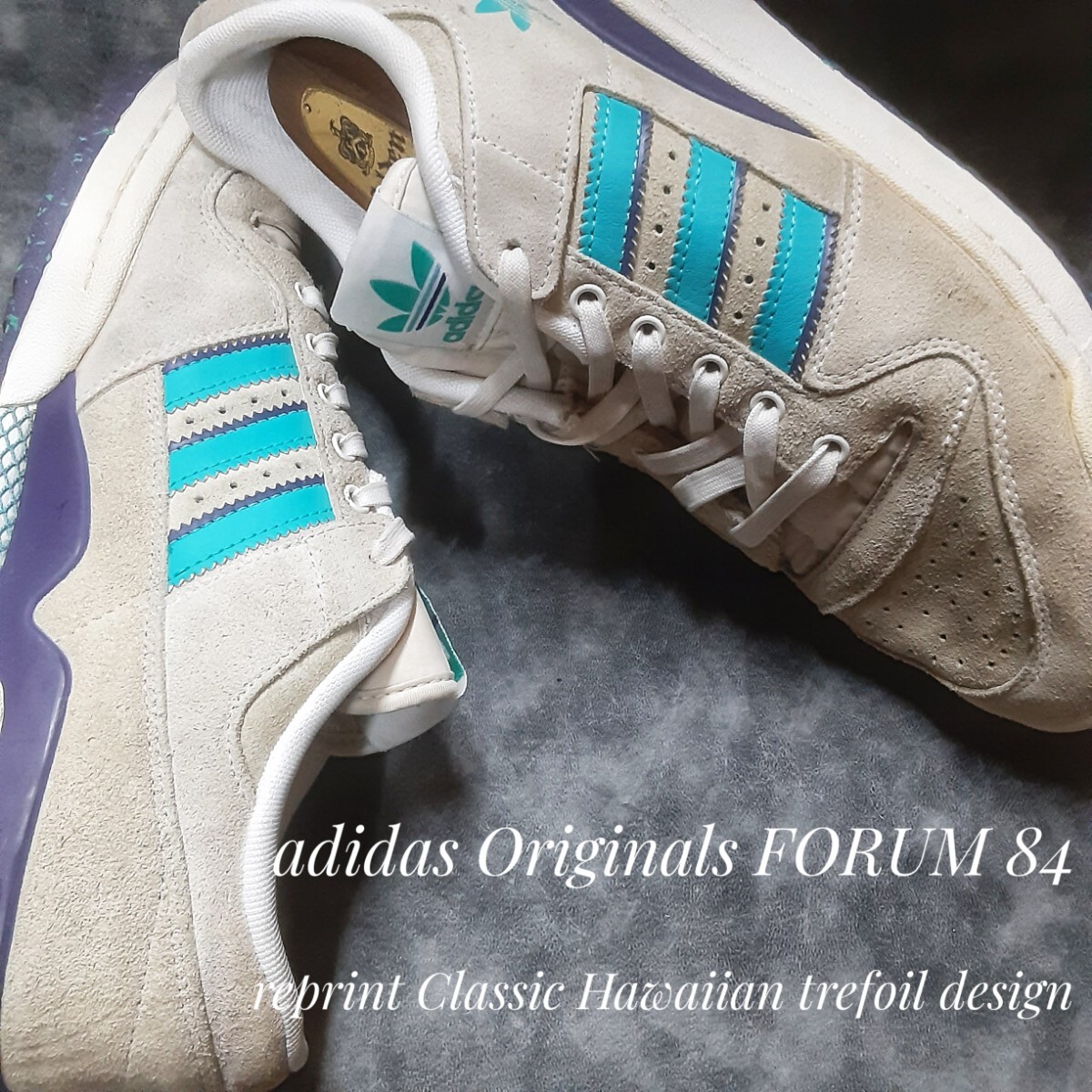 最値!復刻クラシックハワイアントレフォイル!アディダス オリジナルス フォーラム 84 ヌバックレザー スニーカー!サンドグレー 27.5cm相当拍卖