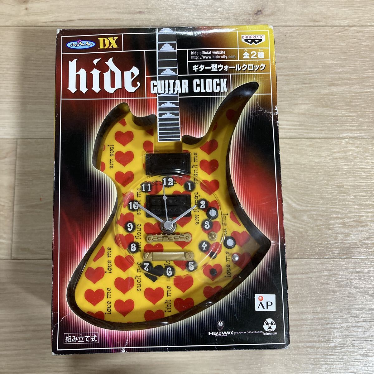 n5997『 hide 』 ギター型ウォールクロック 時計 X JAPAN 未開封拍卖