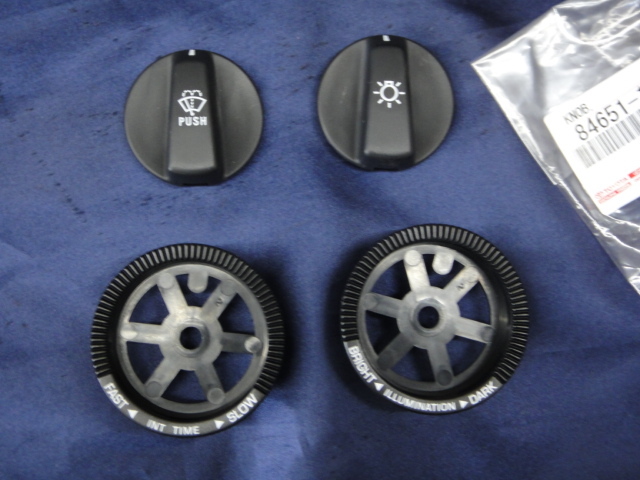 AE86 レビン トレノ APEX 前 後期 純正 ヘッドライト / ワイパー コントロールダイヤル スイッチ 4点フルセット 新品 在庫限り 送無(条拍卖