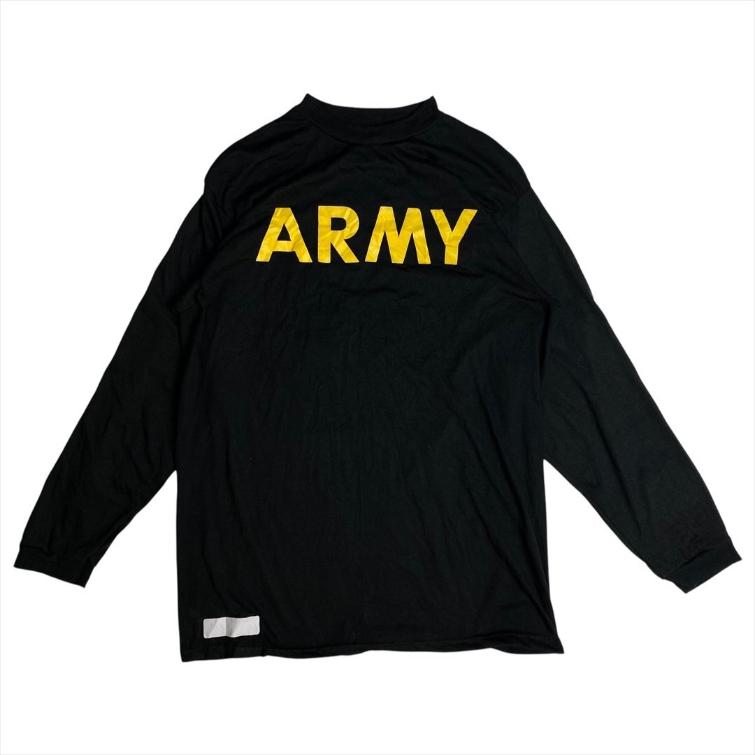 Vintage Military ミリタリー US ARMY アーミー トレーニング ロング Tシャツ 長袖 メンズ M ブラック 古着 ロンT ビンテージ ヴィンテージ拍卖