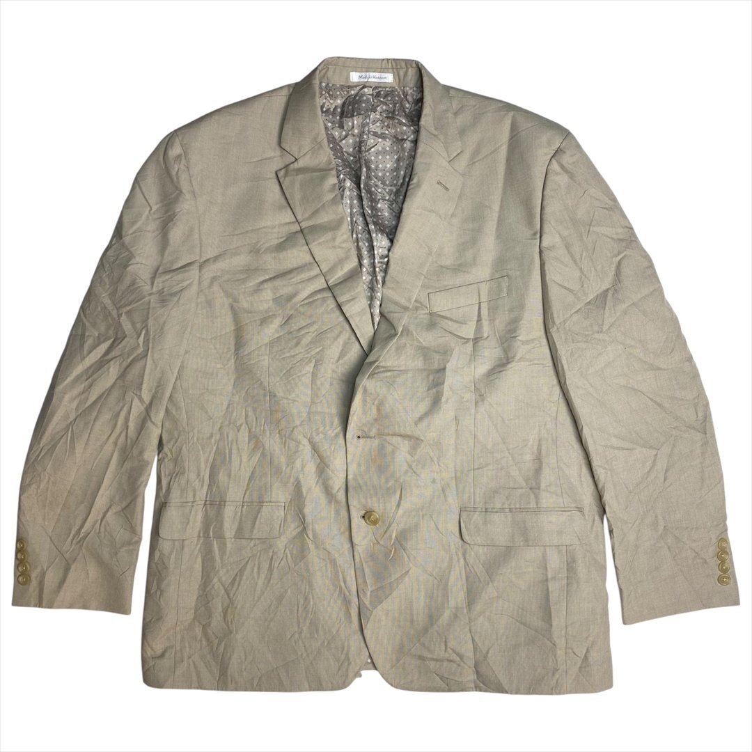 【訳アリ】 Vintage CHAPS Ralph Lauren チャップス ラルフローレン テーラード ジャケット メンズ FREE ベージュ 古着 ヴィンテージ拍卖