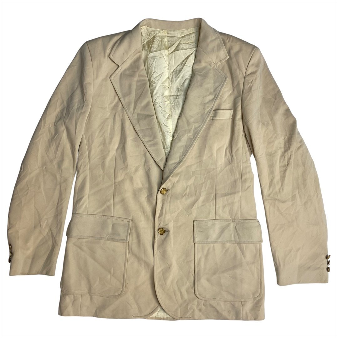 Vintage Lee リー テーラード ジャケット メンズ L ベージュ 古着 42Lサイズ USA製 2つボタン ソリッド 無地 ビンテージ ヴィンテージ拍卖