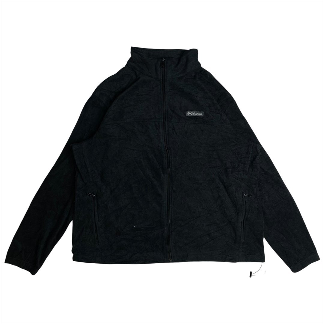 Vintage Columbia コロンビア フリース ジャケット メンズ XXL ブラック 古着 ジップアップ アウトドア ビンテージ ヴィンテージ拍卖