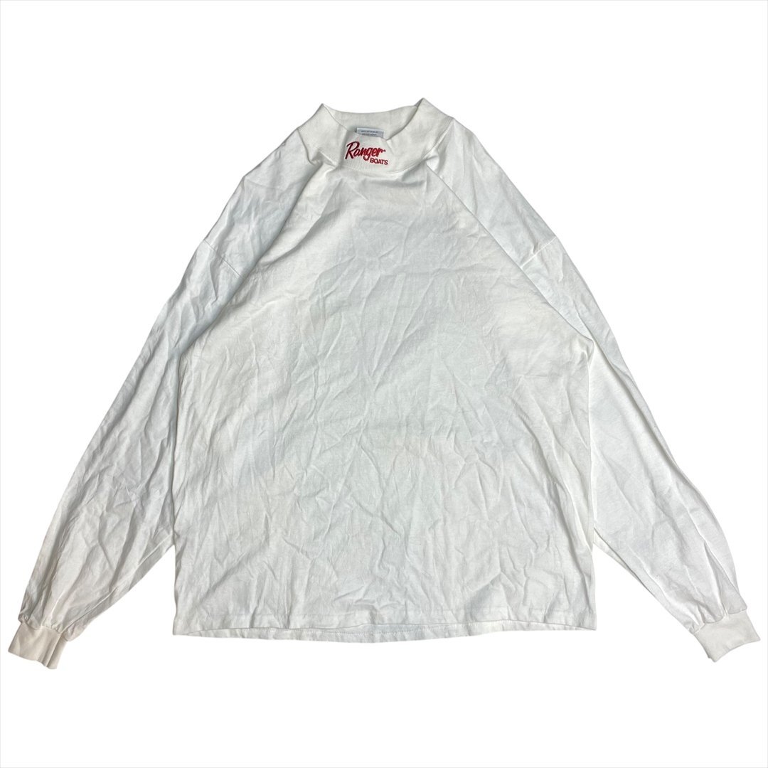 Vintage 00s anvil アンビル Ranger Boats バスボートメーカー ロゴ Tシャツ 長袖 メンズ XL ホワイト 古着 バスフィッシング ヴィンテージ拍卖