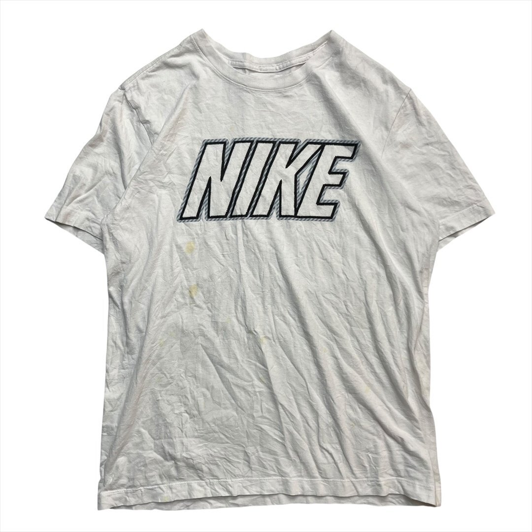 Vintage NIKE ナイキ ビッグ プリント ロゴ Tシャツ 半袖 メンズ M ホワイト 古着 ビンテージ ヴィンテージ拍卖