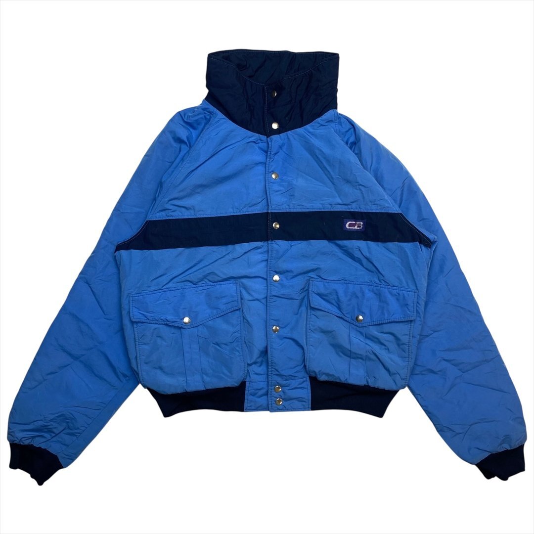 Vintage 80s-90s Sports CB 裏ボア パファー ワーク ジャケット メンズ M ブルー 古着 ビンテージ ヴィンテージ拍卖