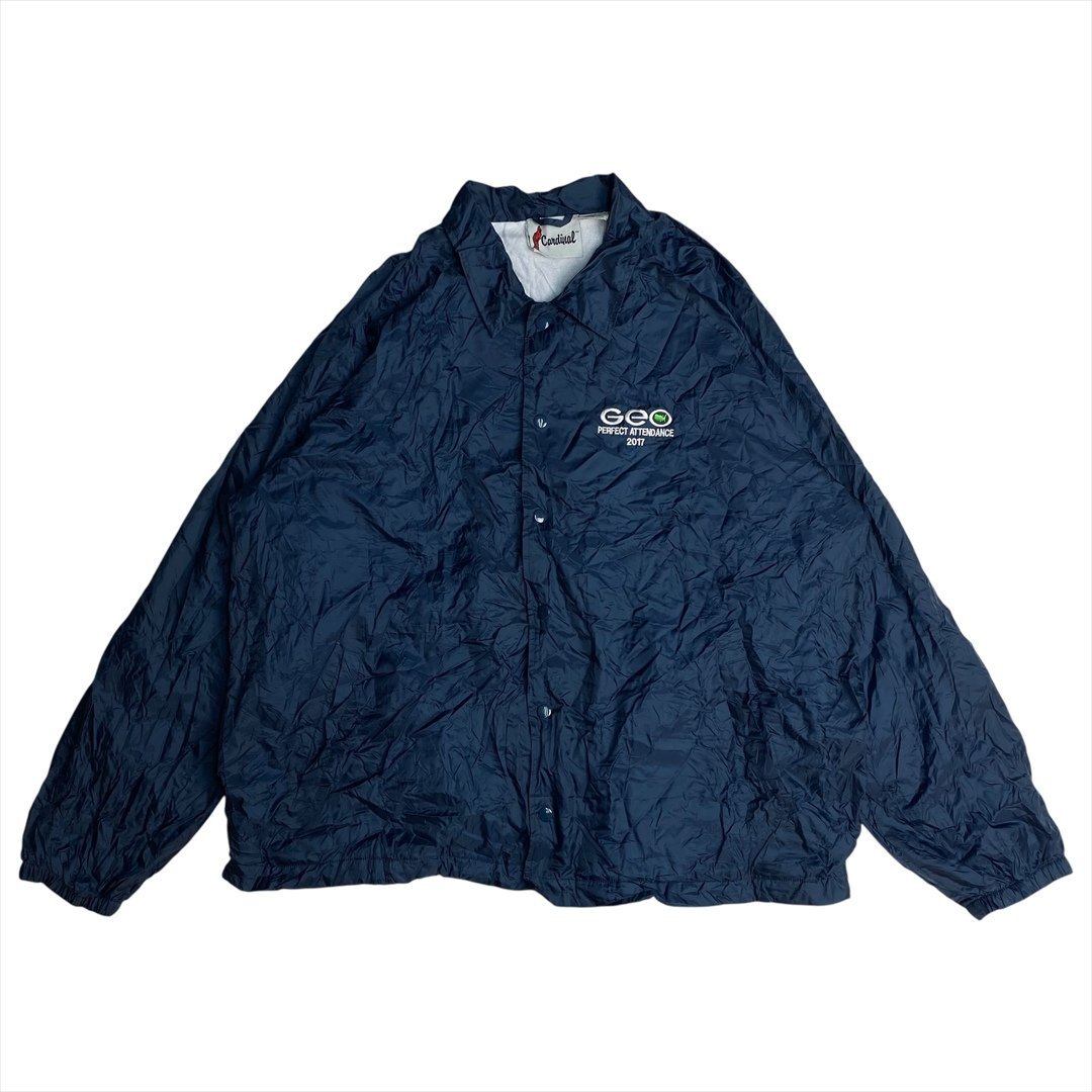Vintage Cardinal ナイロン コーチ ジャケット メンズ XXL ネイビー 古着 ウィンド ウインド ブレーカー ビンテージ ヴィンテージ拍卖