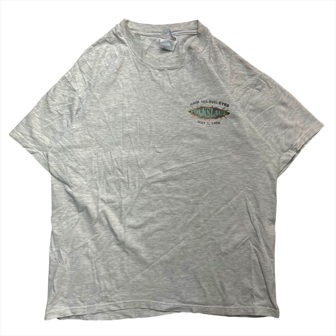 Vintage 90s Hanes ヘインズ VOLKSLAUF 1998 ロゴ プリント Tシャツ 半袖 メンズ L グレー 古着 ビンテージ ヴィンテージ拍卖