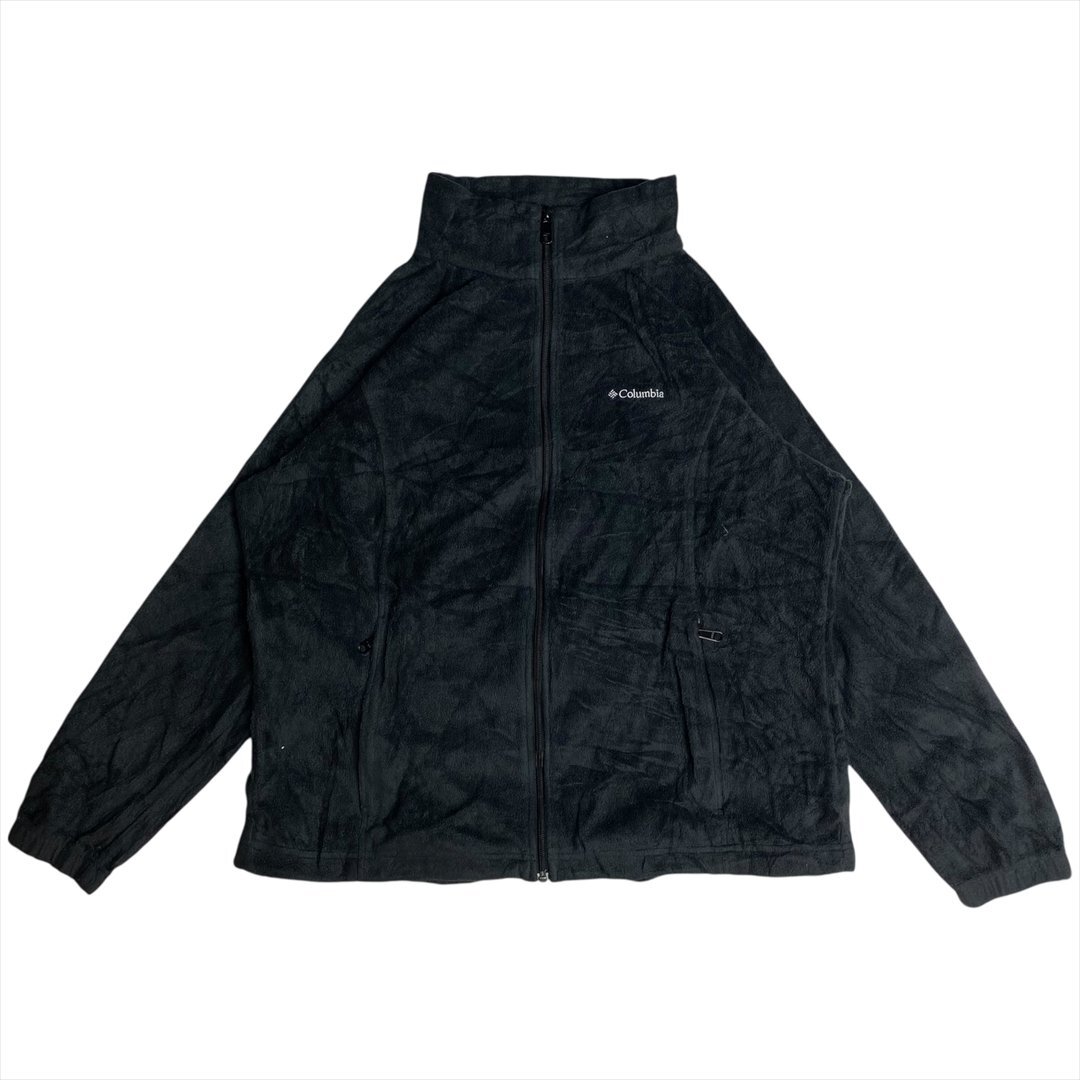 Vintage Columbia コロンビア フリース ジャケット メンズ XL ブラック 古着 ジップアップ アウトドア ビンテージ ヴィンテージ拍卖