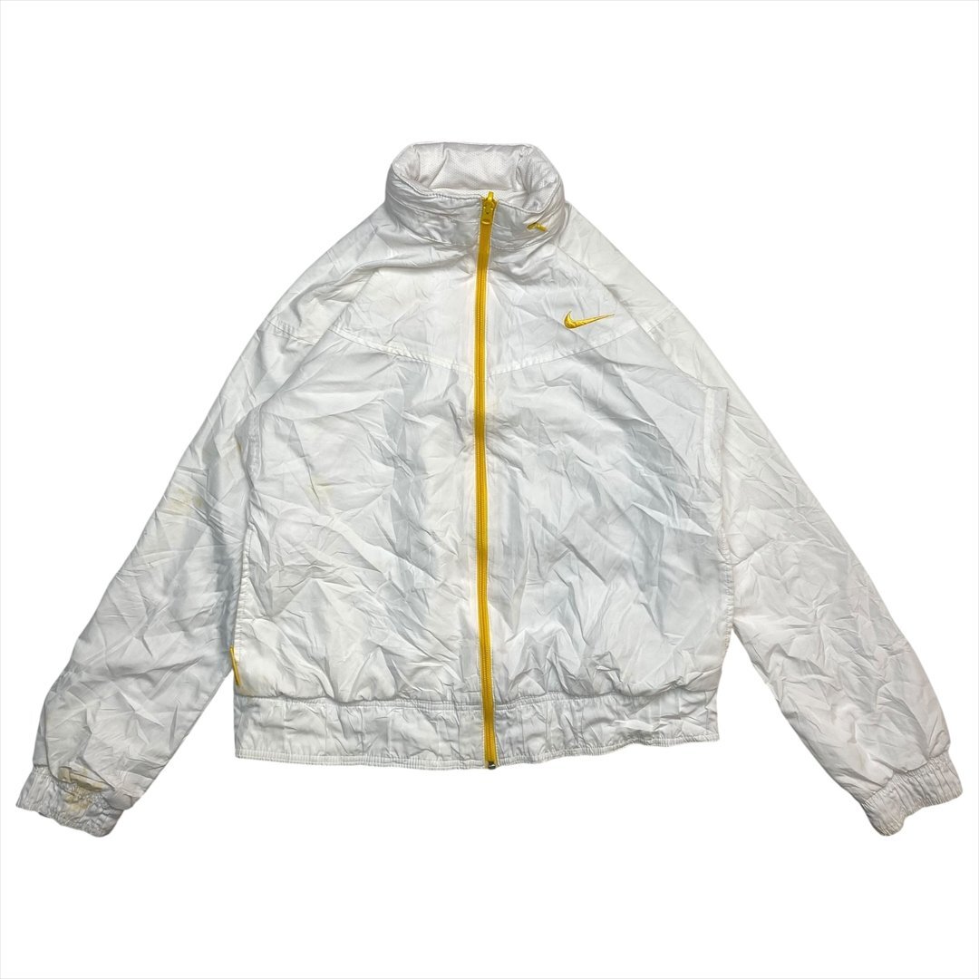 Vintage NIKE ナイキ ジップアップ ジャケット メンズ FREE ホワイト 古着 ウィンド ウインド ブレーカー ビンテージ ヴィンテージ拍卖